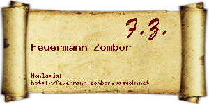 Feuermann Zombor névjegykártya