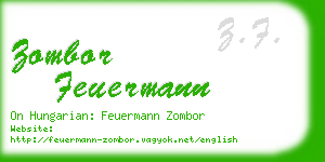 zombor feuermann business card